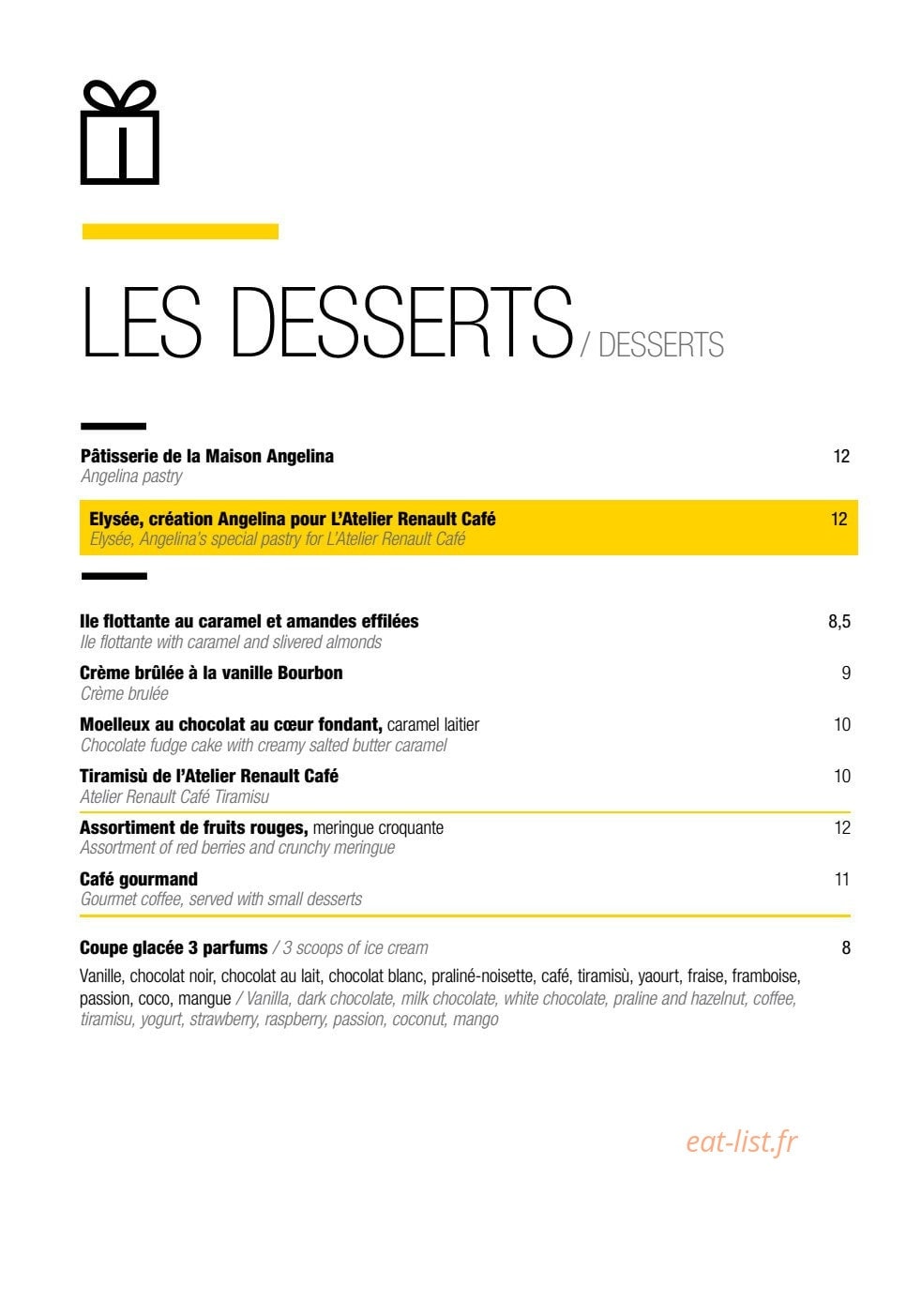 L'Atelier Renault Café — carte page 7