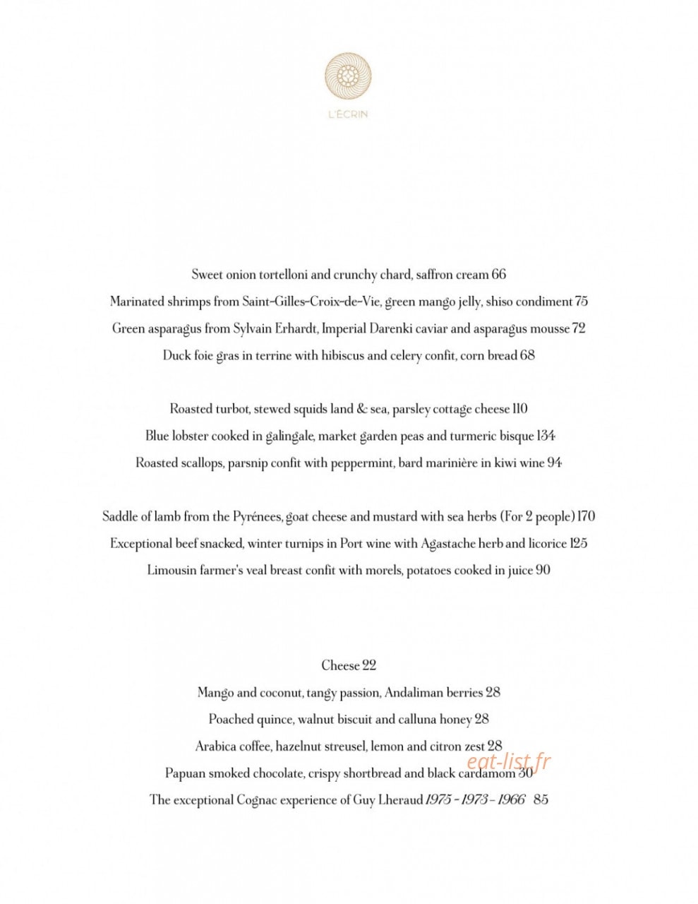 L'Ecrin — carte page 2