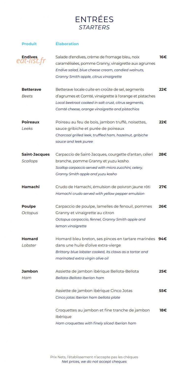 La Chambre Bleue — carte page 4