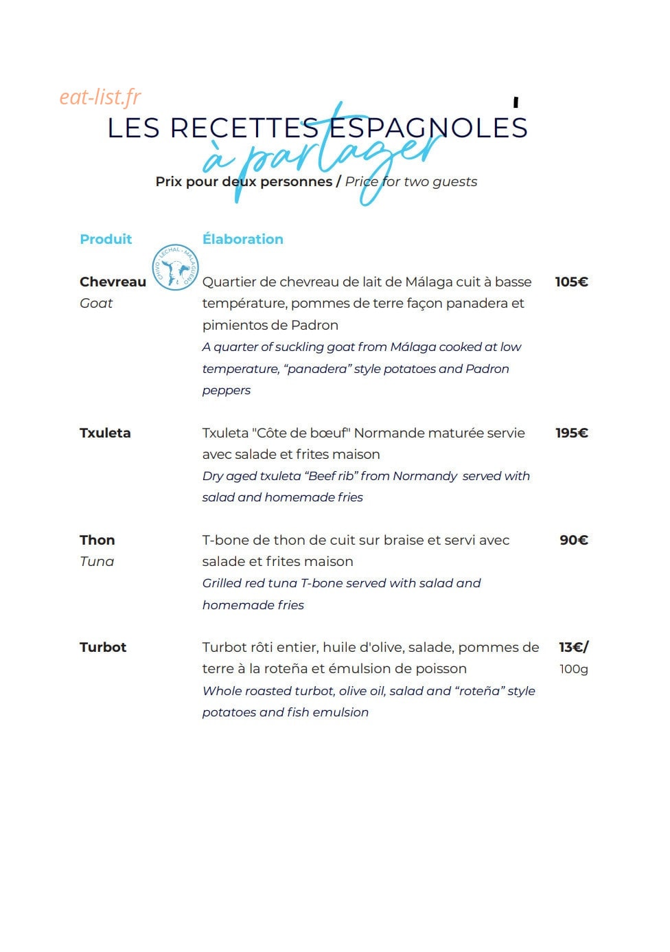La Chambre Bleue — carte page 8