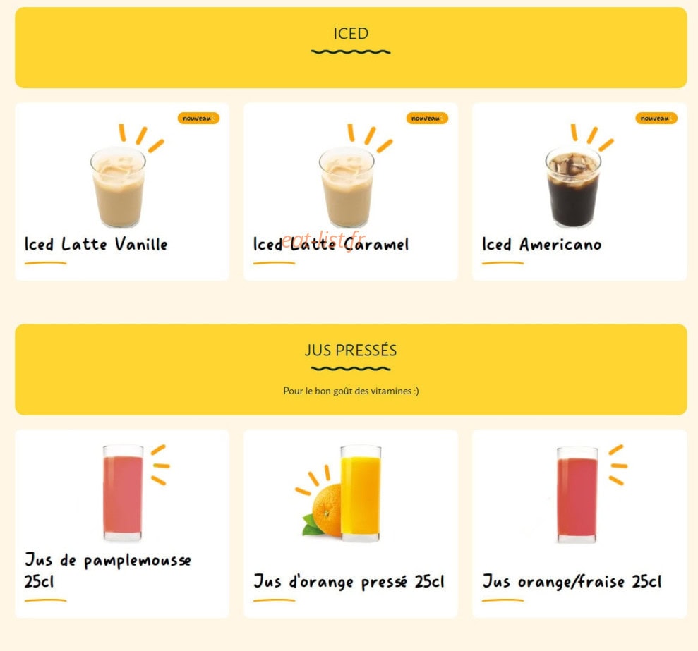 La Croissanterie — carte page 14