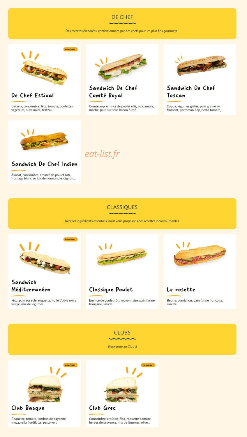 La Croissanterie — carte page 4