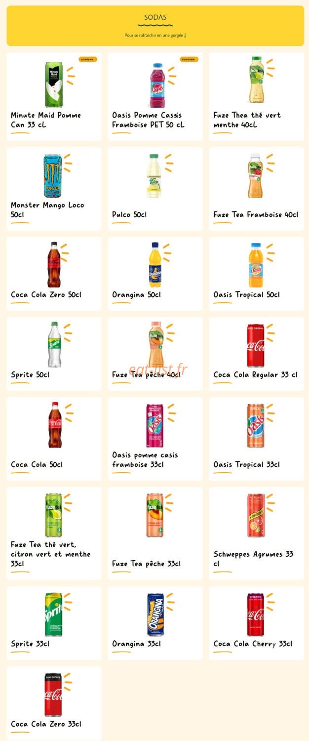 La Croissanterie — carte page 15