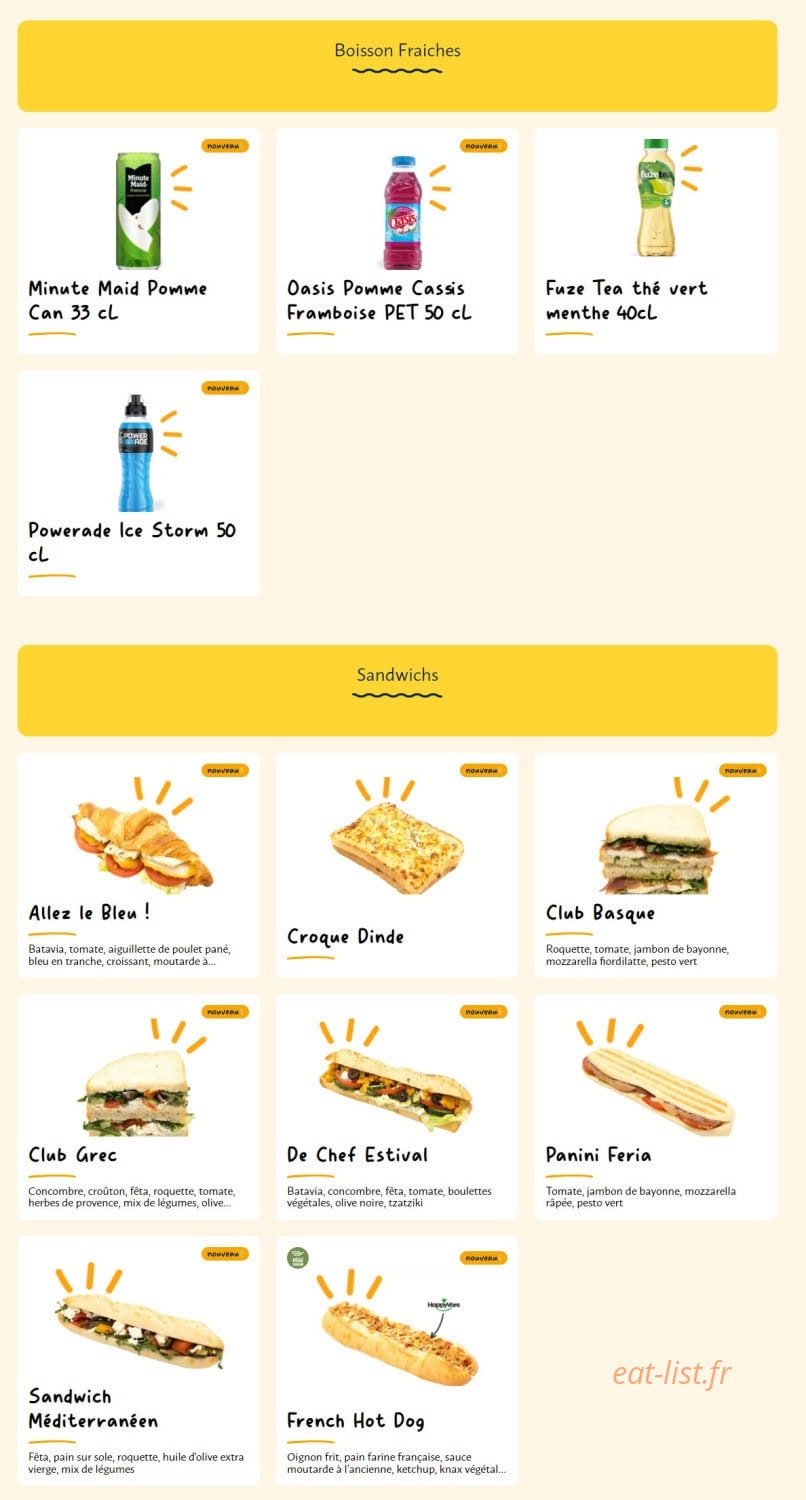La Croissanterie — carte page 1