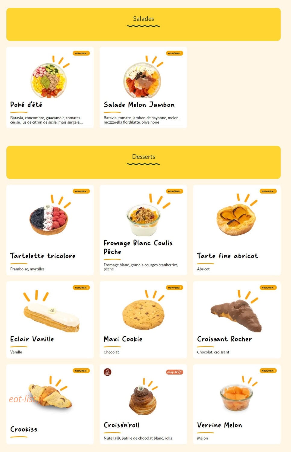 La Croissanterie — carte page 2
