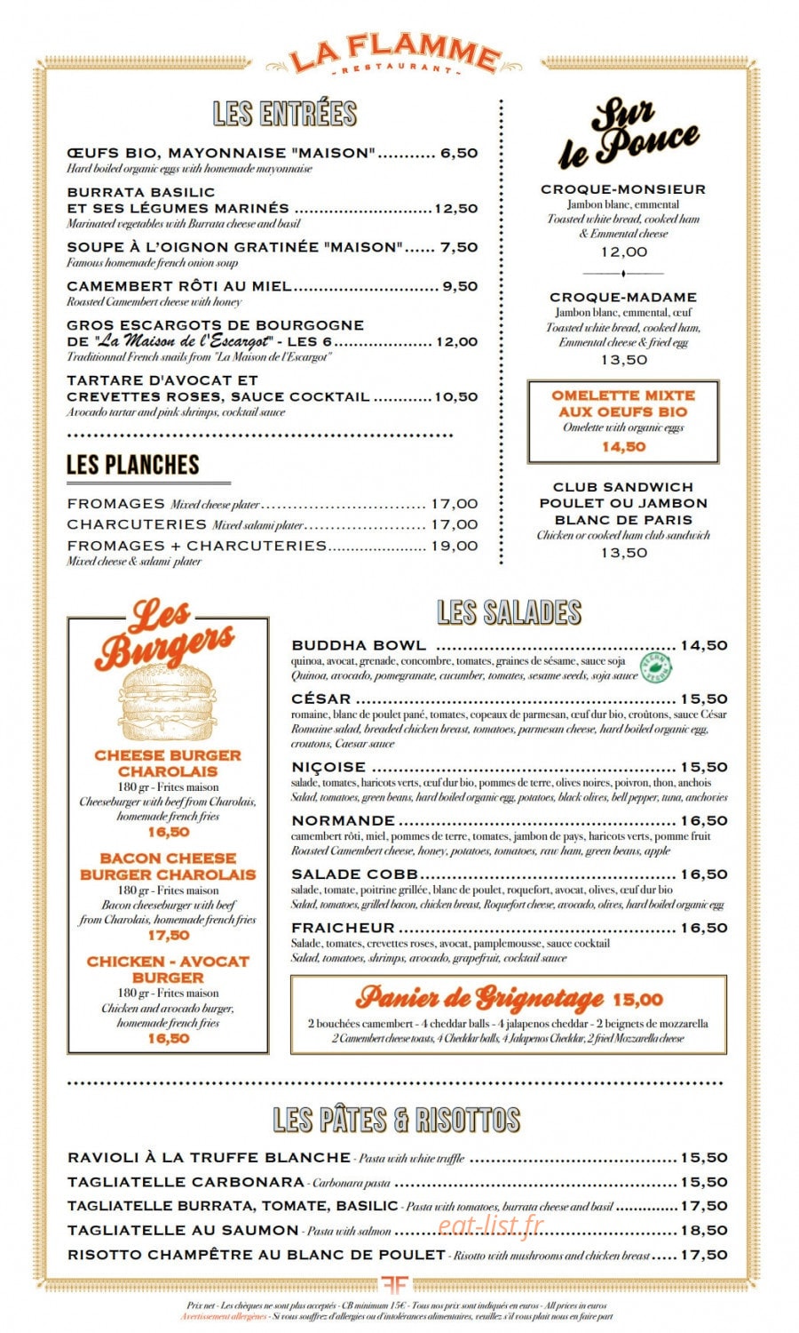 La Flamme — carte page 1