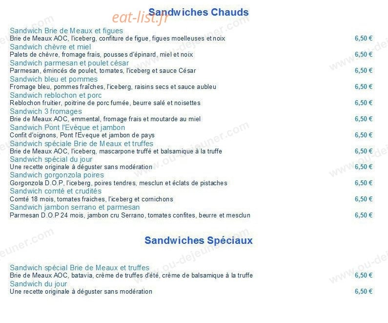 La Fromagette — carte page 2