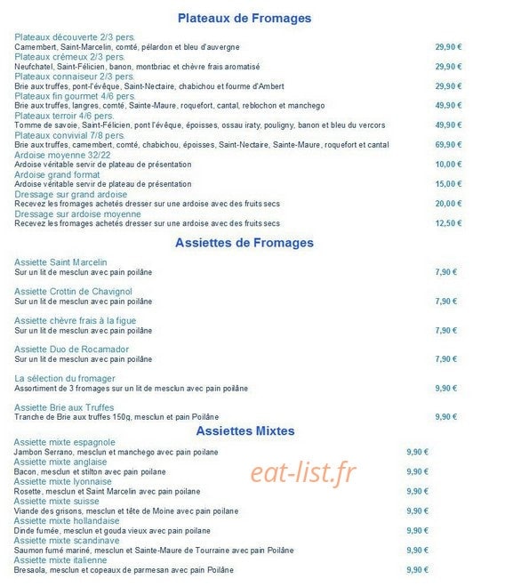 La Fromagette — carte page 7