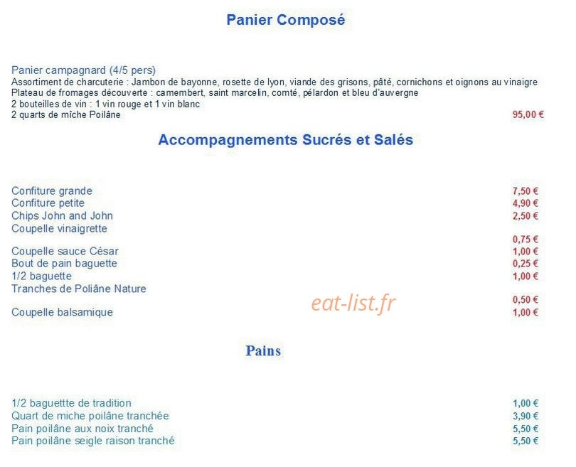 La Fromagette — carte page 9
