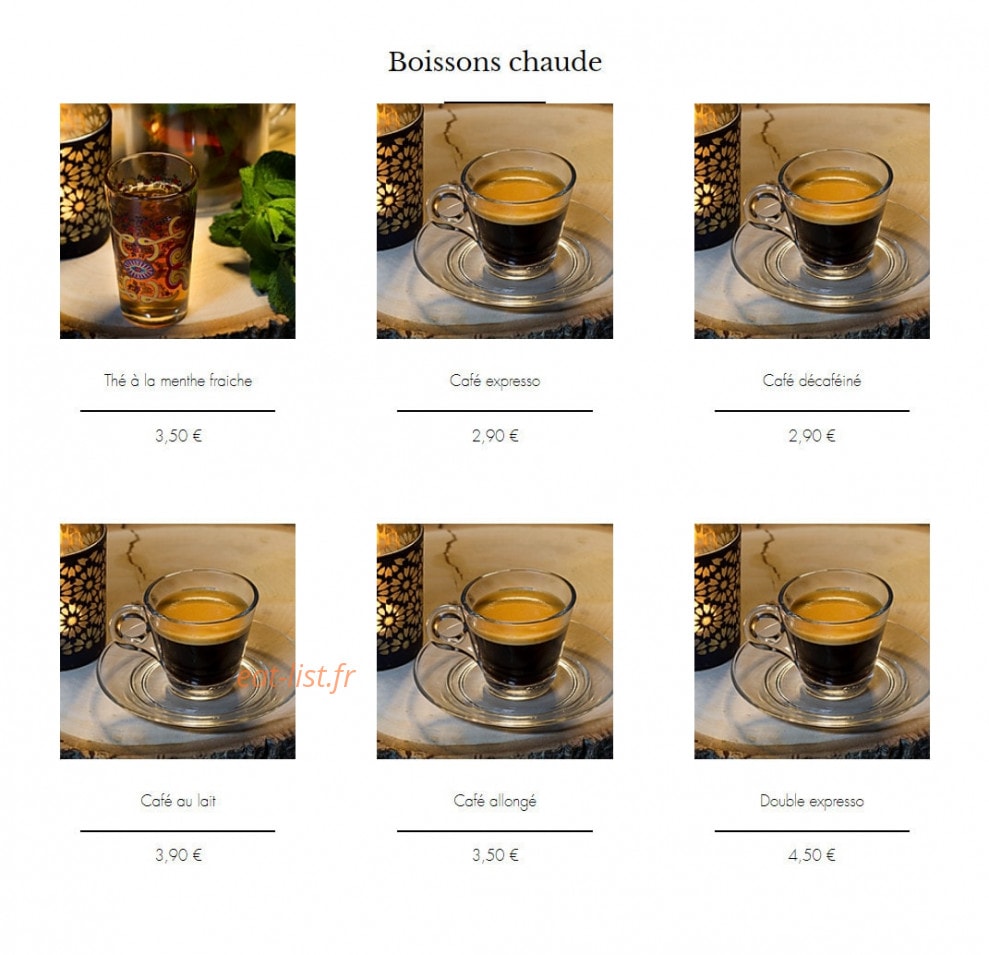La Pause Libanaise — carte page 10