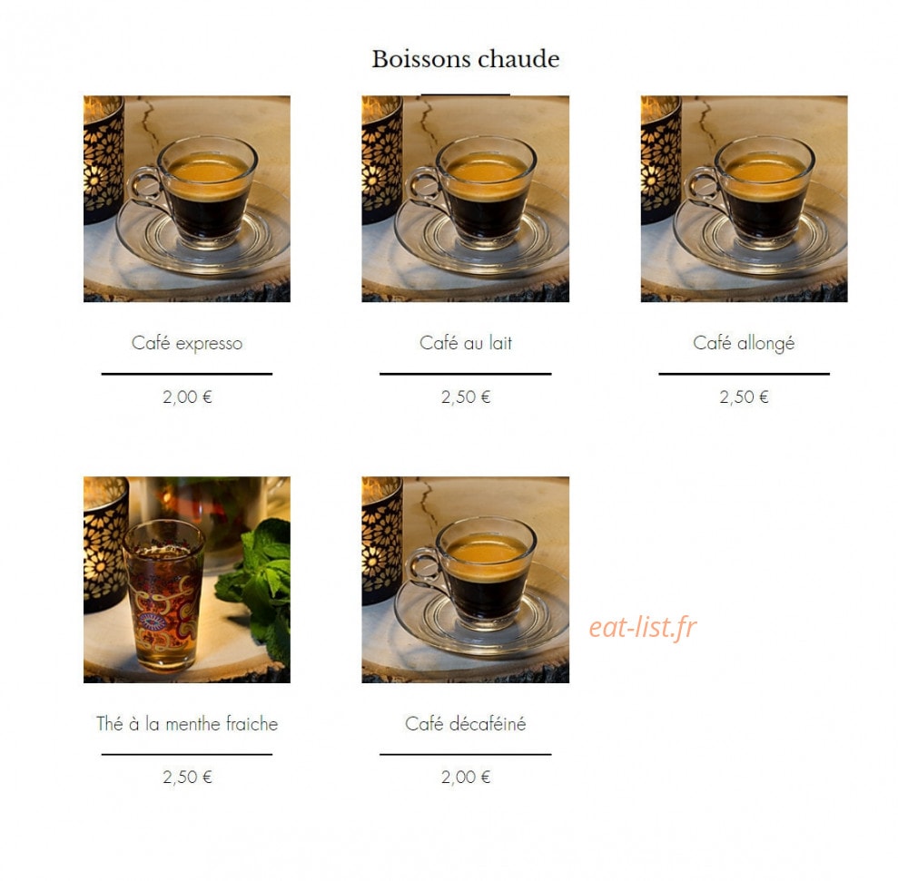 La Pause Libanaise — carte page 22