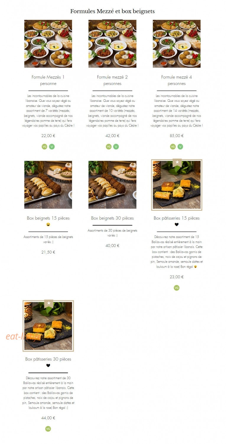 La Pause Libanaise — carte page 11