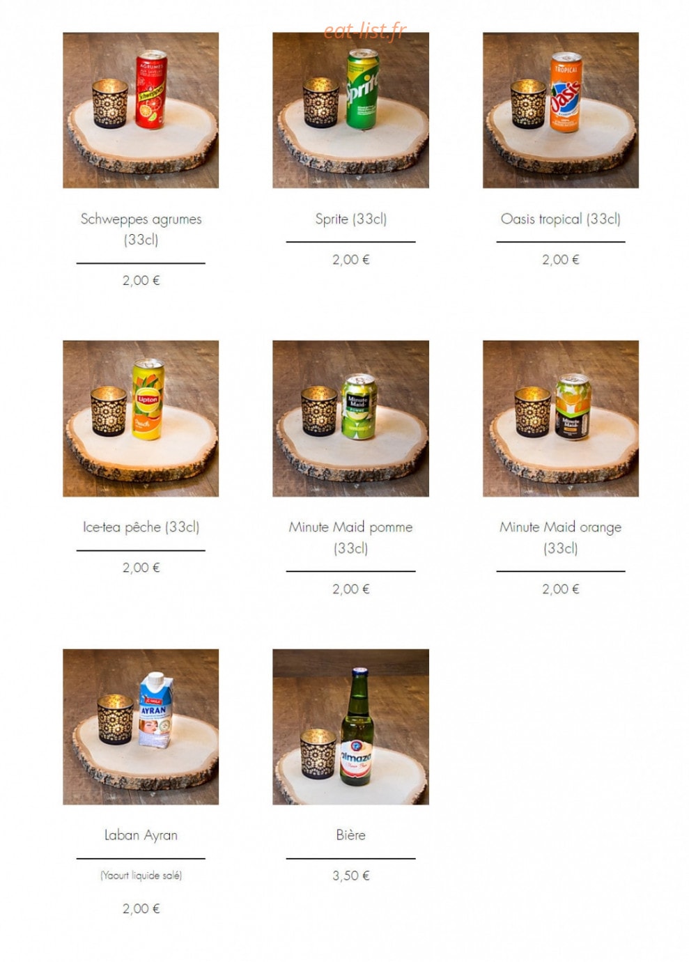 La Pause Libanaise — carte page 21