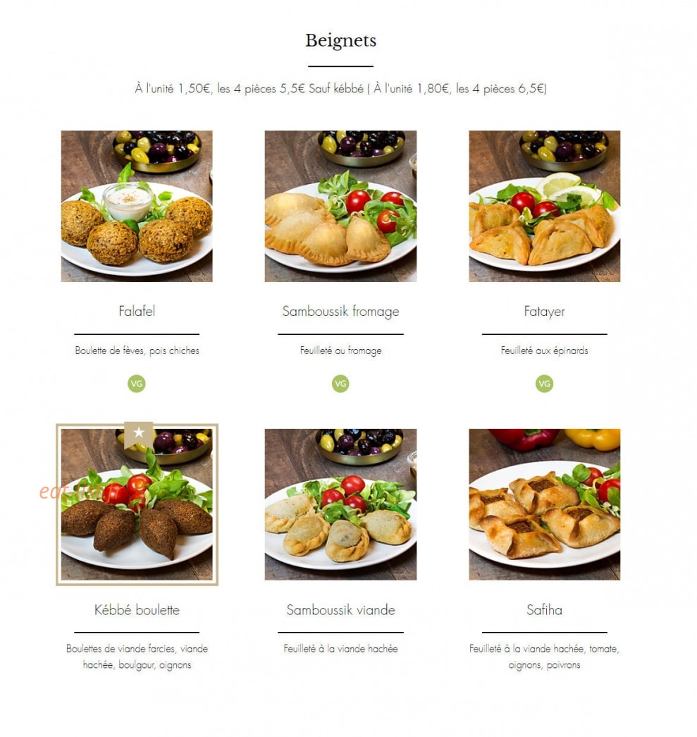 La Pause Libanaise — carte page 15