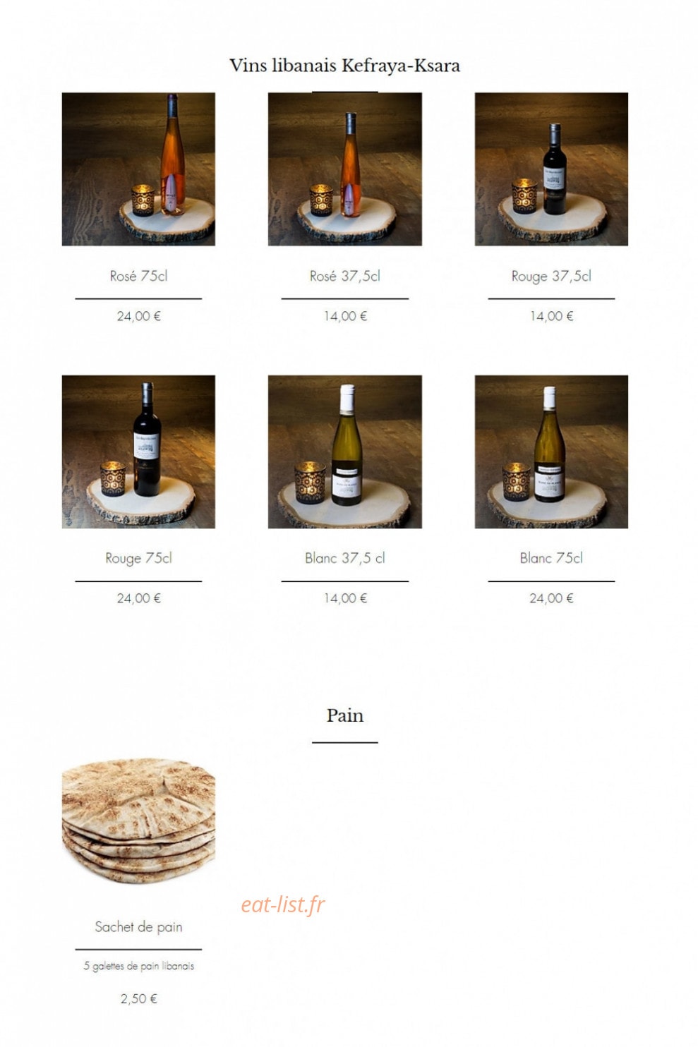 La Pause Libanaise — carte page 23