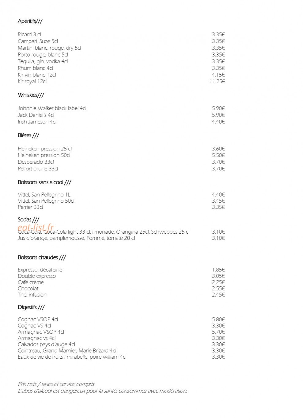 La Popote — carte page 4