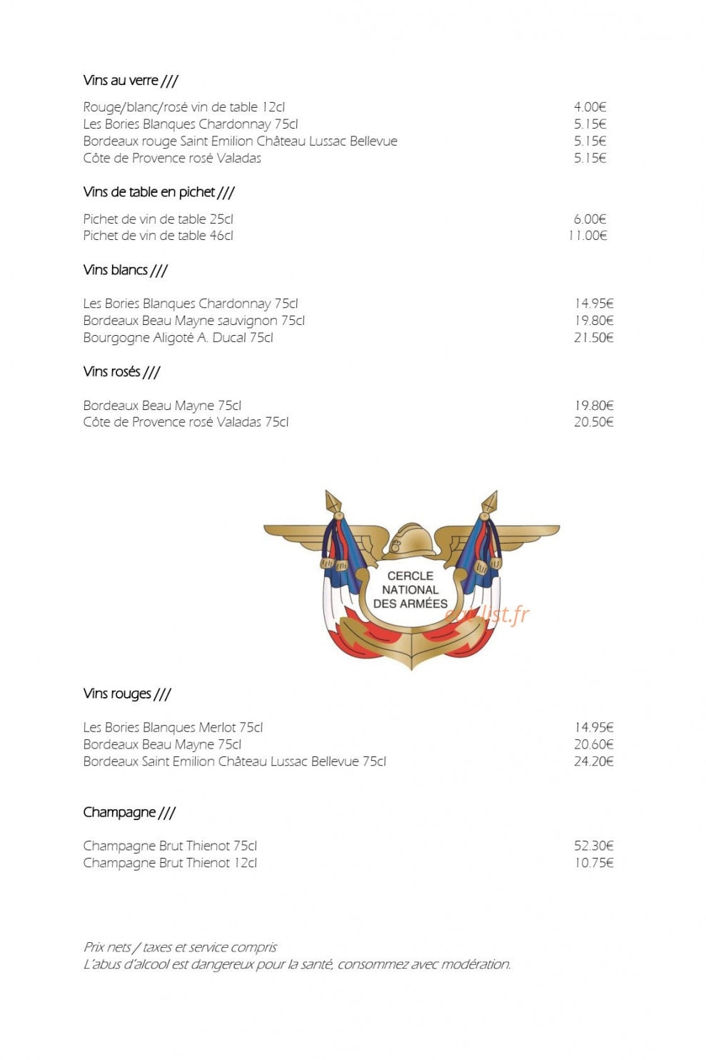 La Popote — carte page 3