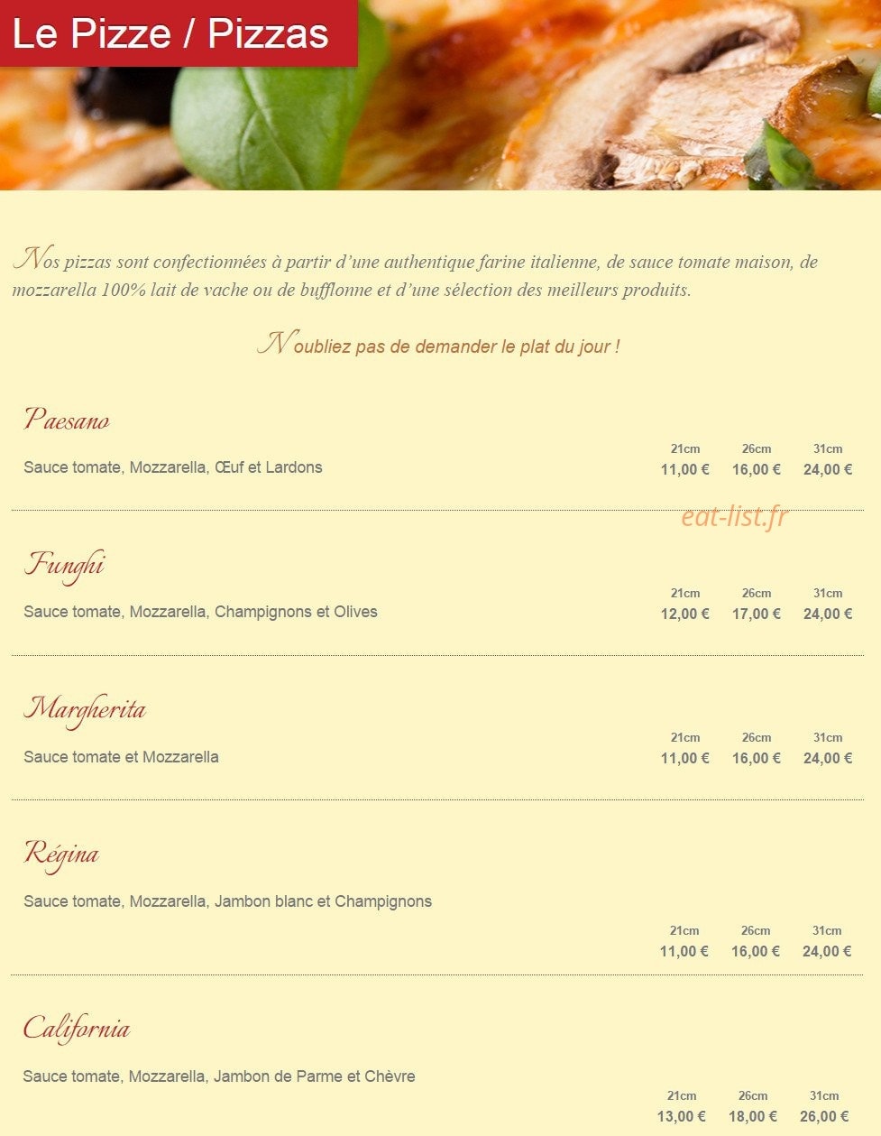 La Puttanesca — carte page 4