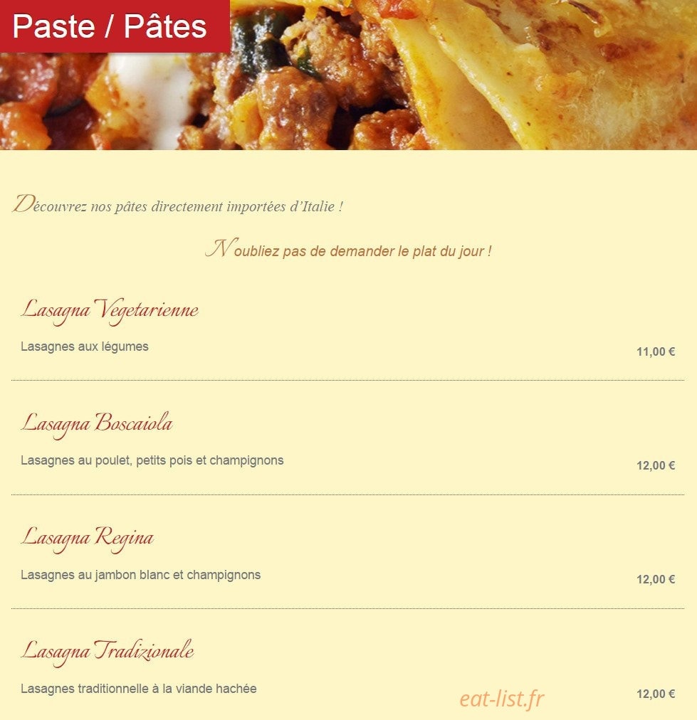 La Puttanesca — carte page 2