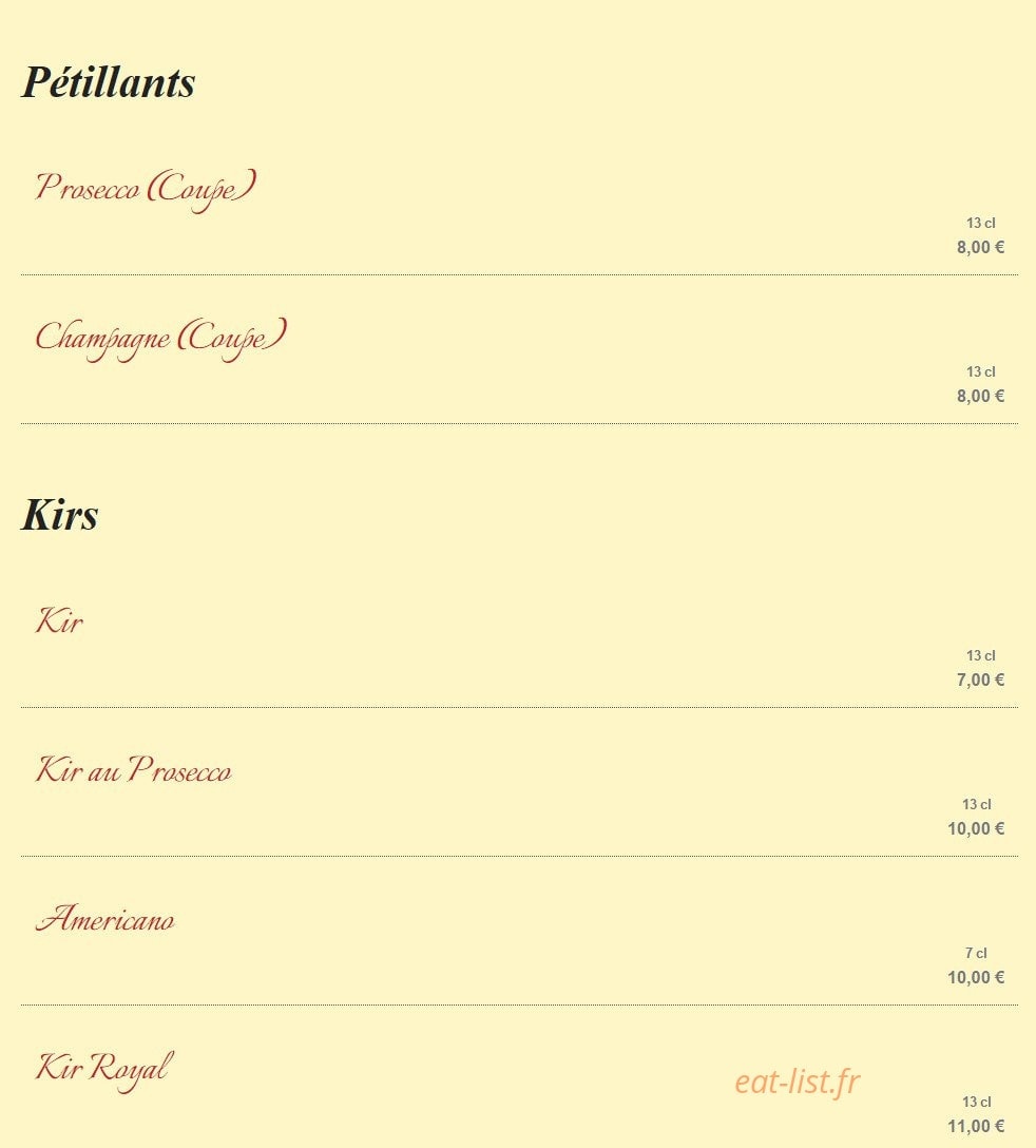 La Puttanesca — carte page 9