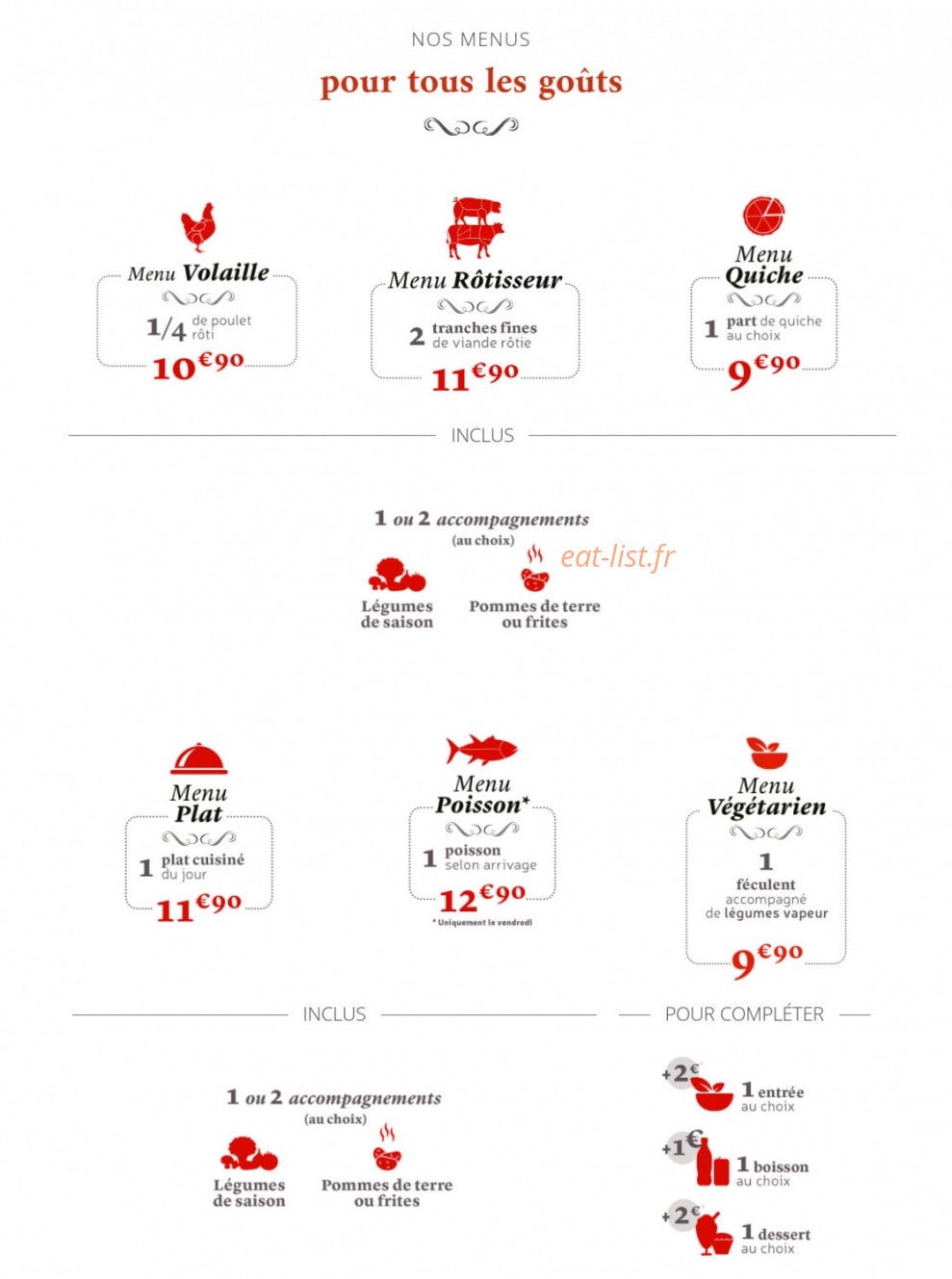 La Rôtisserie Parfumée — carte page 1