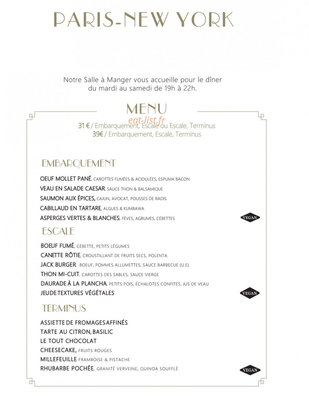 La Salle à Manger — carte page 2
