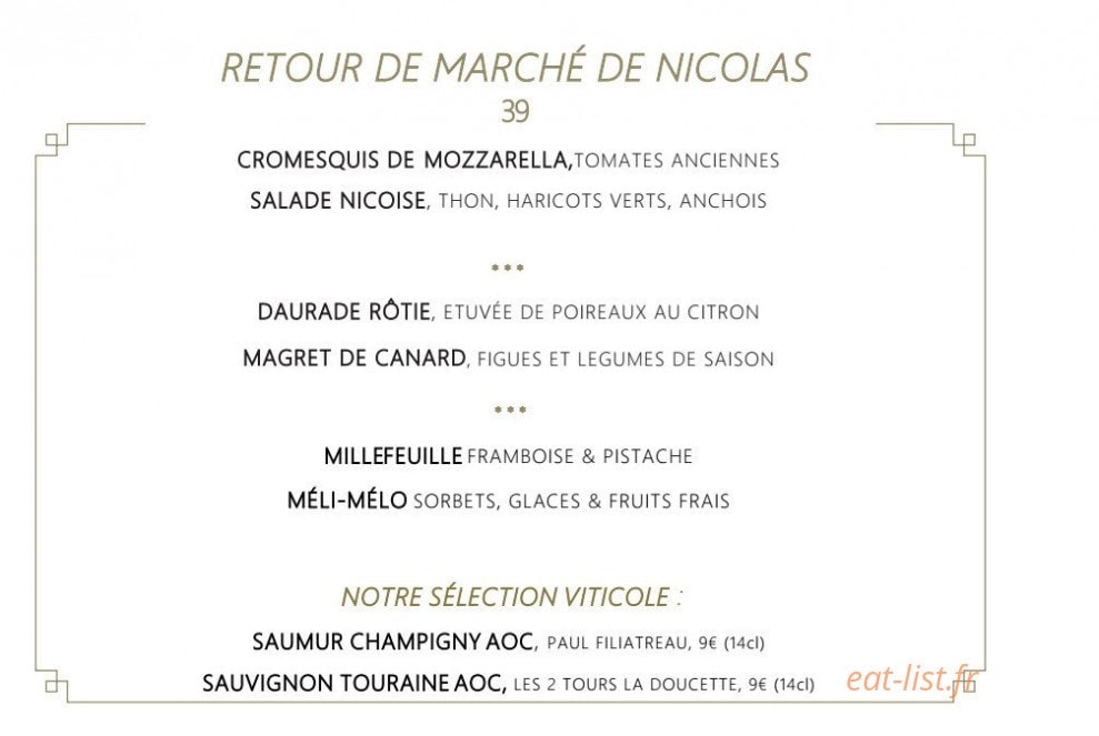 La Salle à Manger — carte page 4