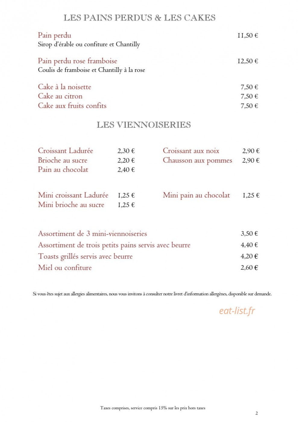 Ladurée — carte page 6