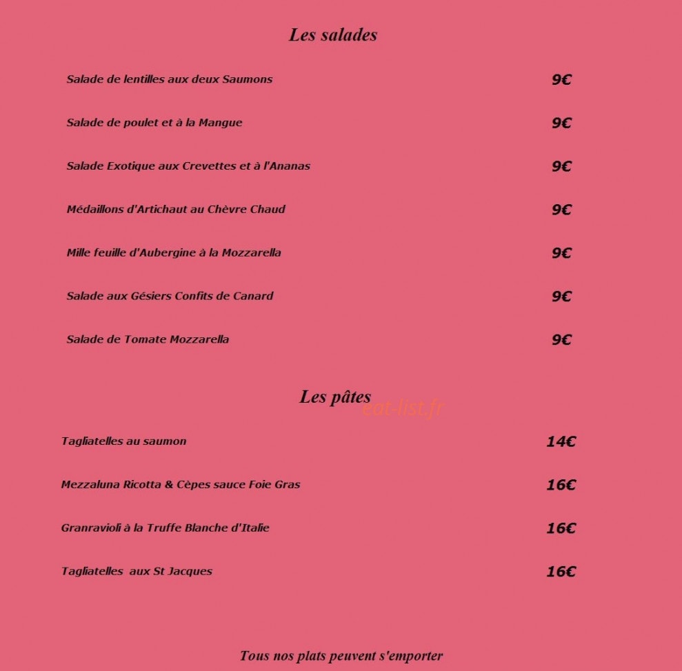 Le 27 Gourmand — carte page 2