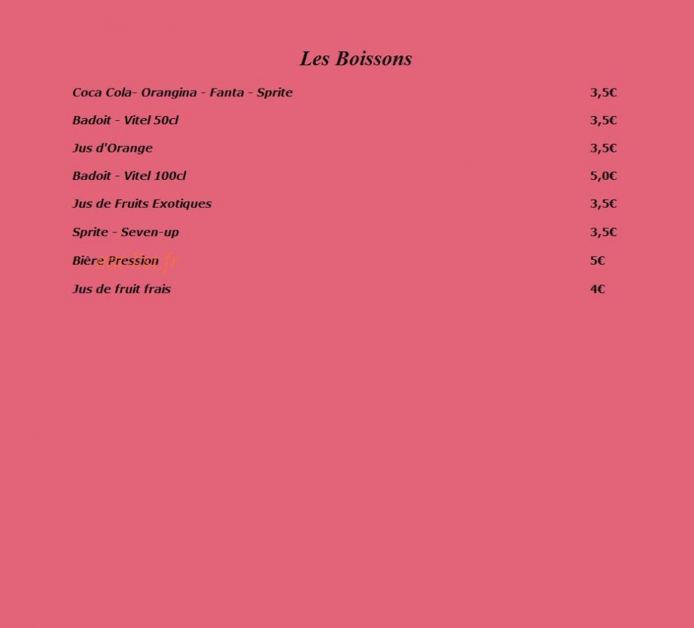 Le 27 Gourmand — carte page 8