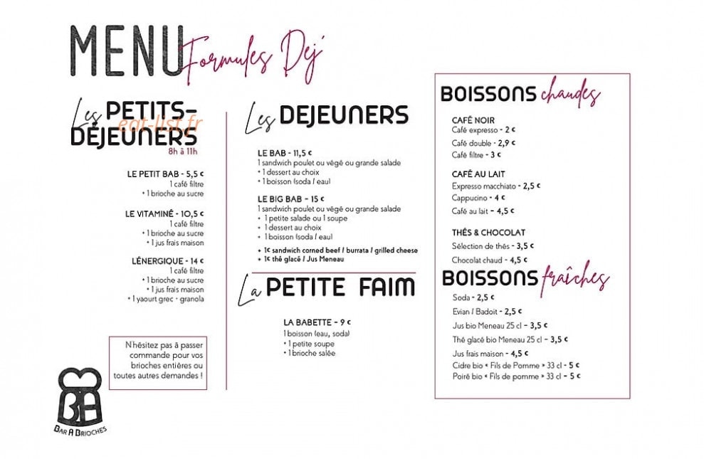 Le Bab — carte page 2