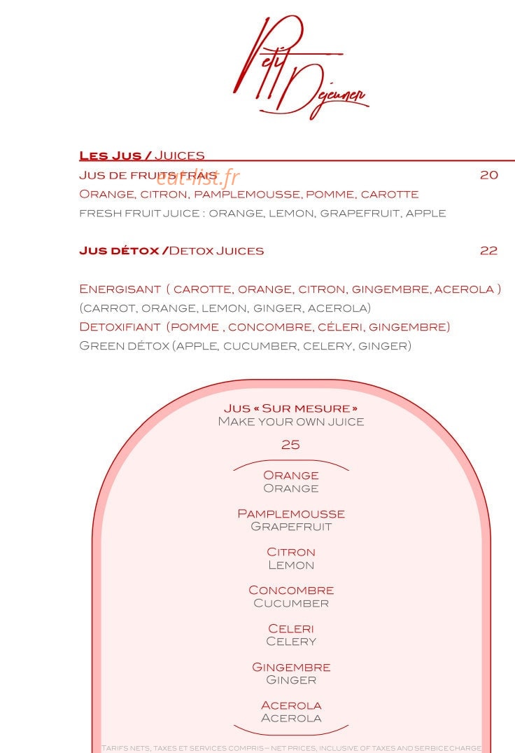 Le Bar Long — carte page 2