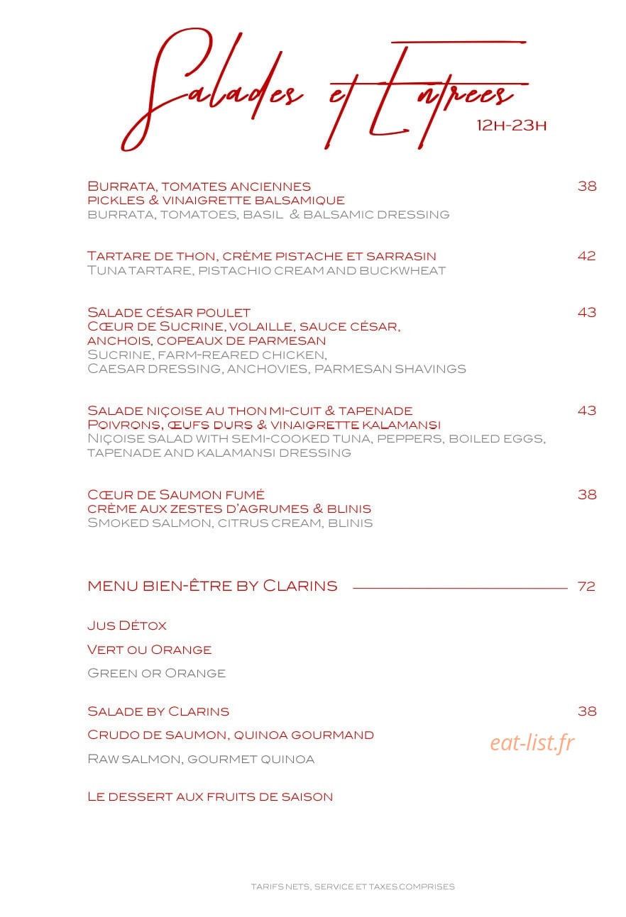 Le Bar Long — carte page 4