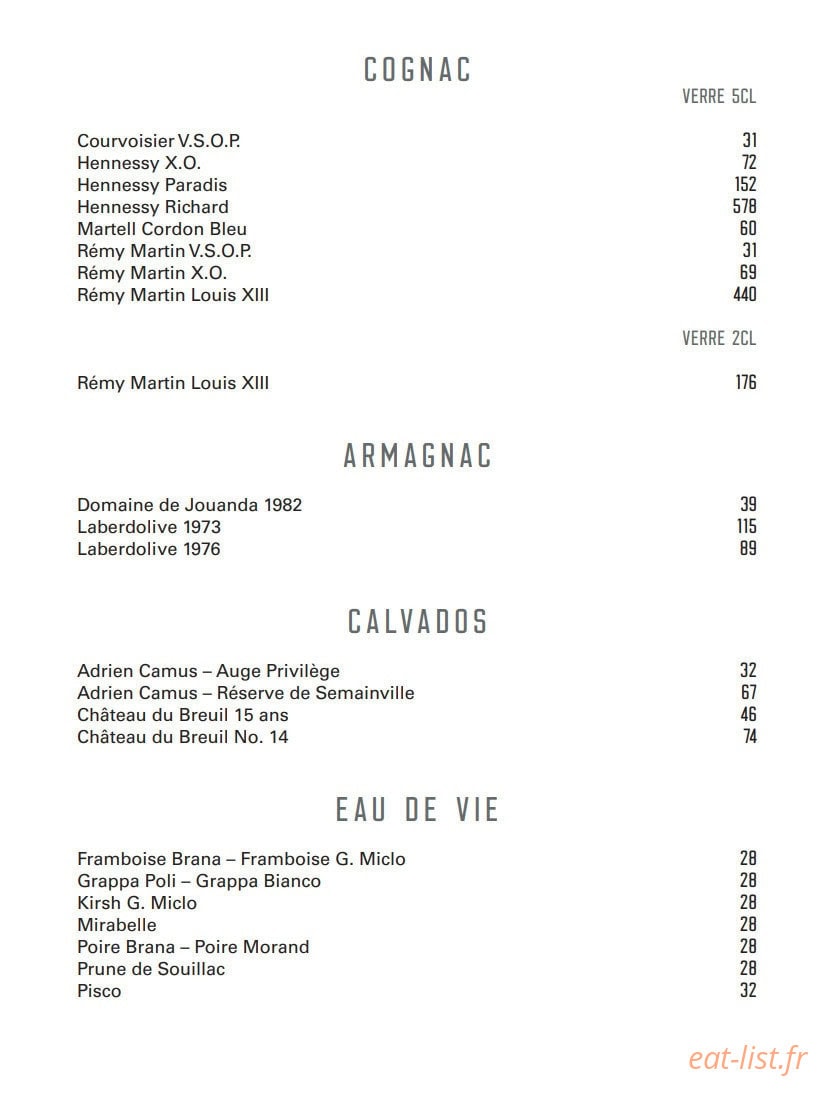 Le Bar — carte page 21