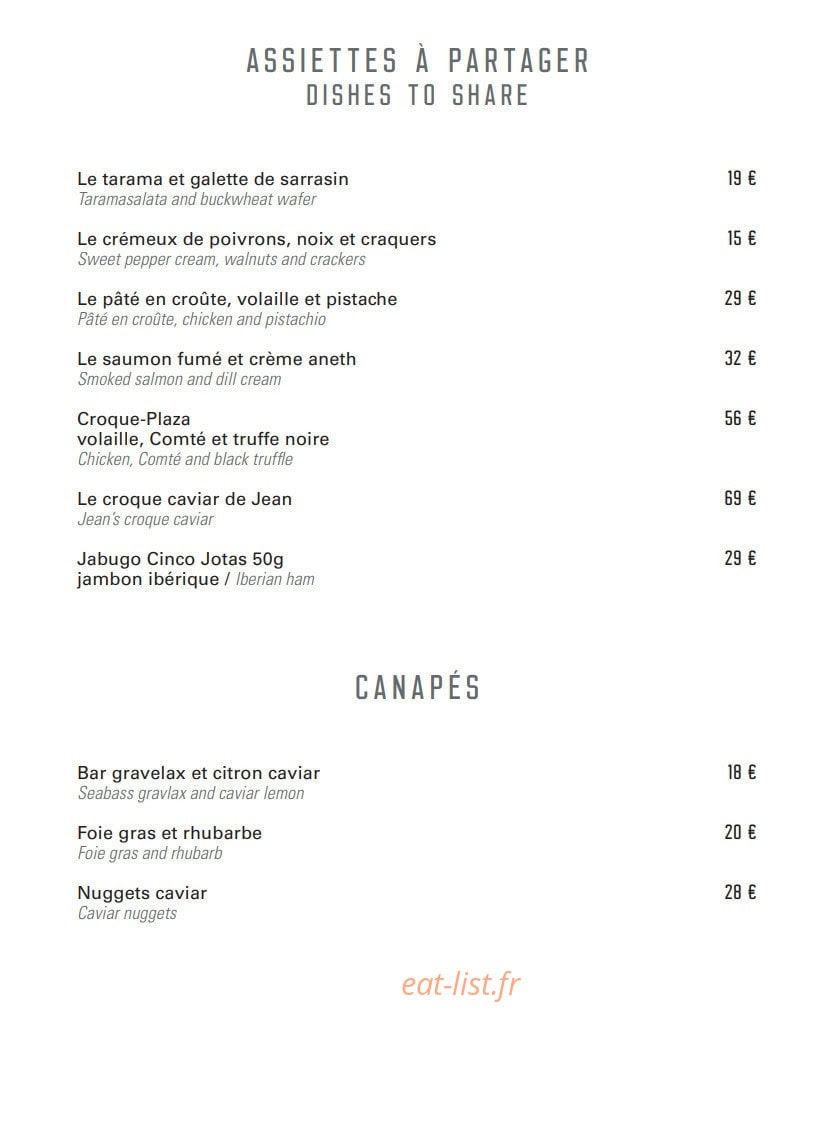 Le Bar — carte page 3