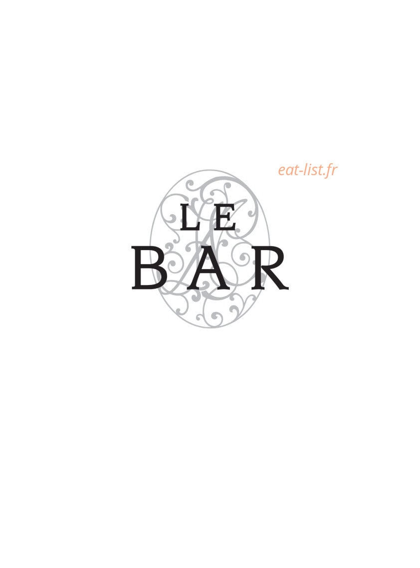 Le Bar — carte page 1