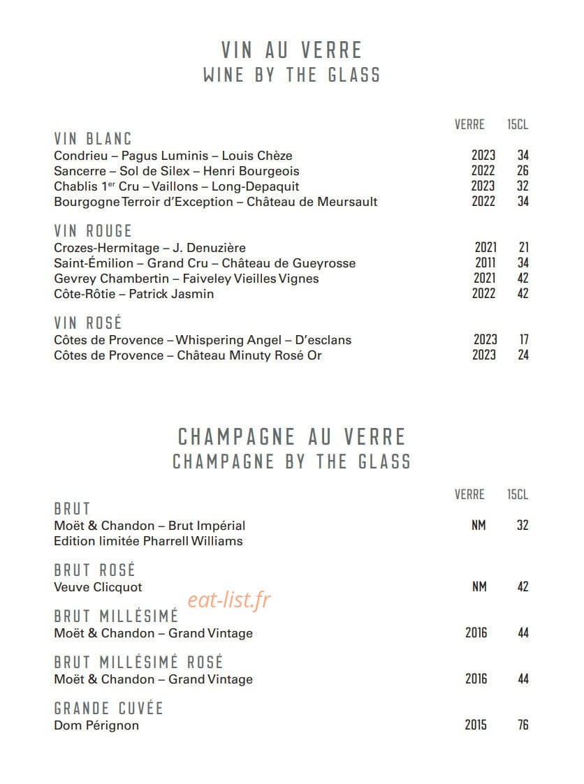 Le Bar — carte page 7