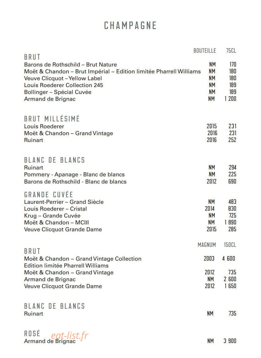 Le Bar — carte page 8