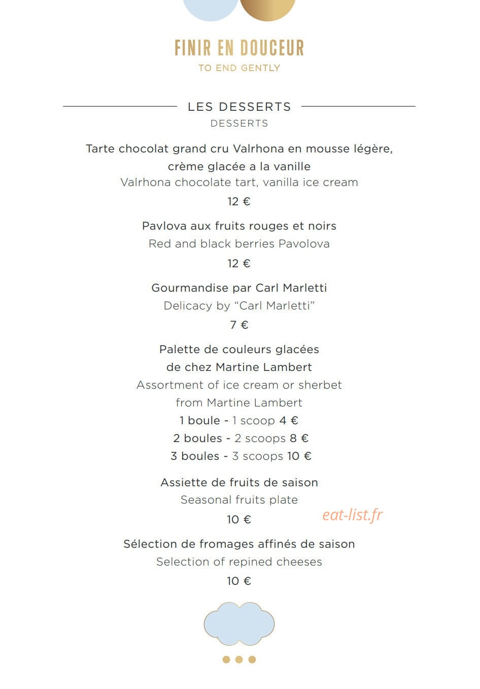 Le Bayadère — carte page 6