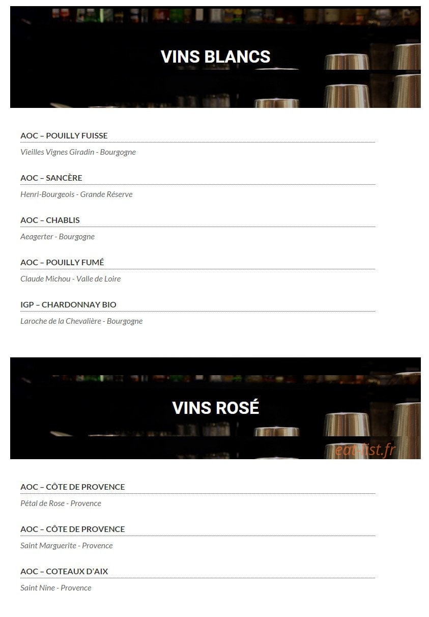Le Bistro 25 — carte page 11