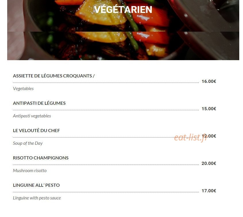 Le Bistro 25 — carte page 5