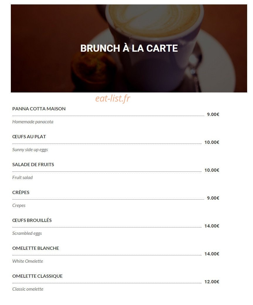 Le Bistro 25 — carte page 18