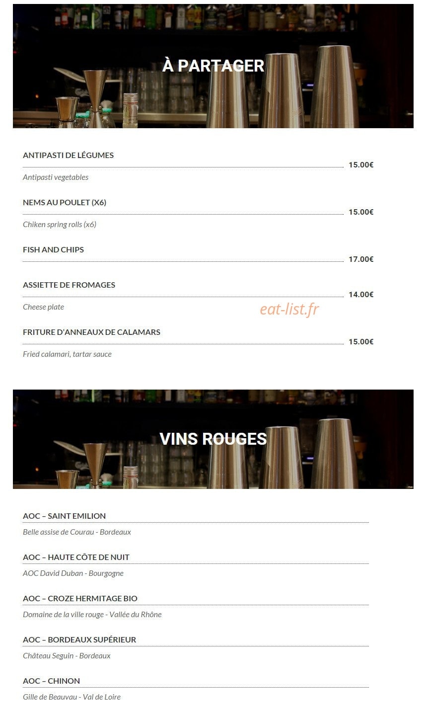 Le Bistro 25 — carte page 10