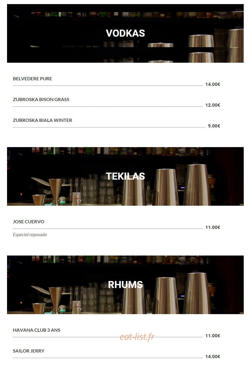 Le Bistro 25 — carte page 15