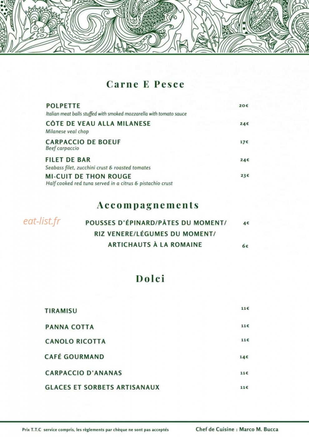 Le Boccador — carte page 4