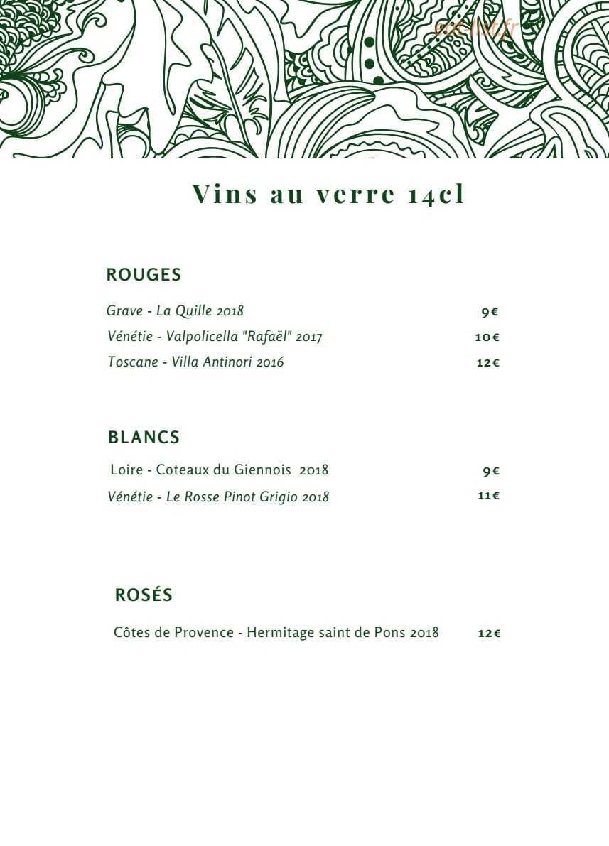 Le Boccador — carte page 9