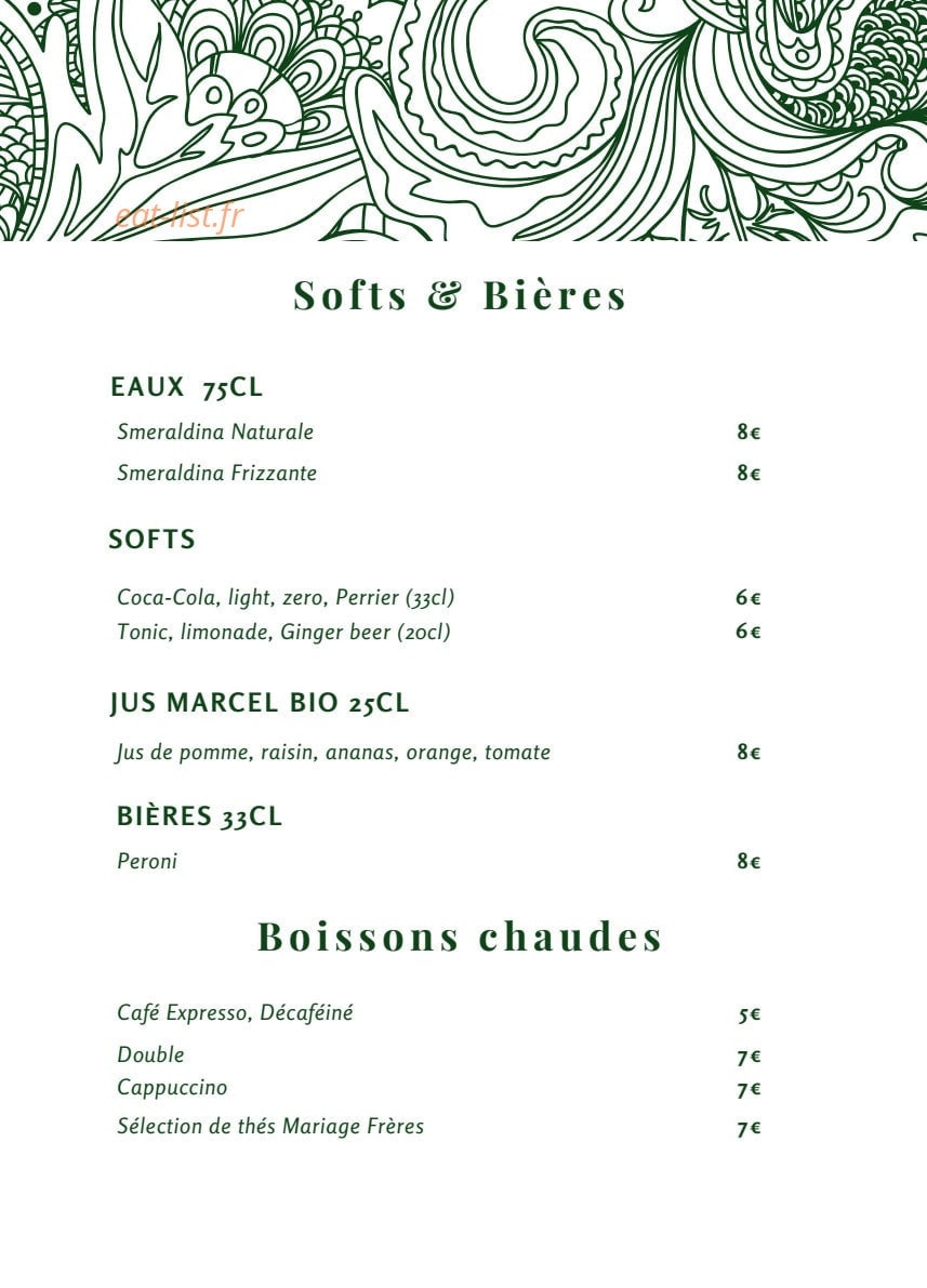 Le Boccador — carte page 8