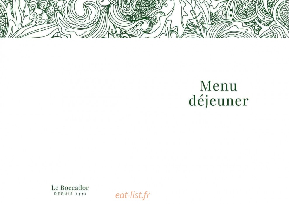 Le Boccador — carte page 1