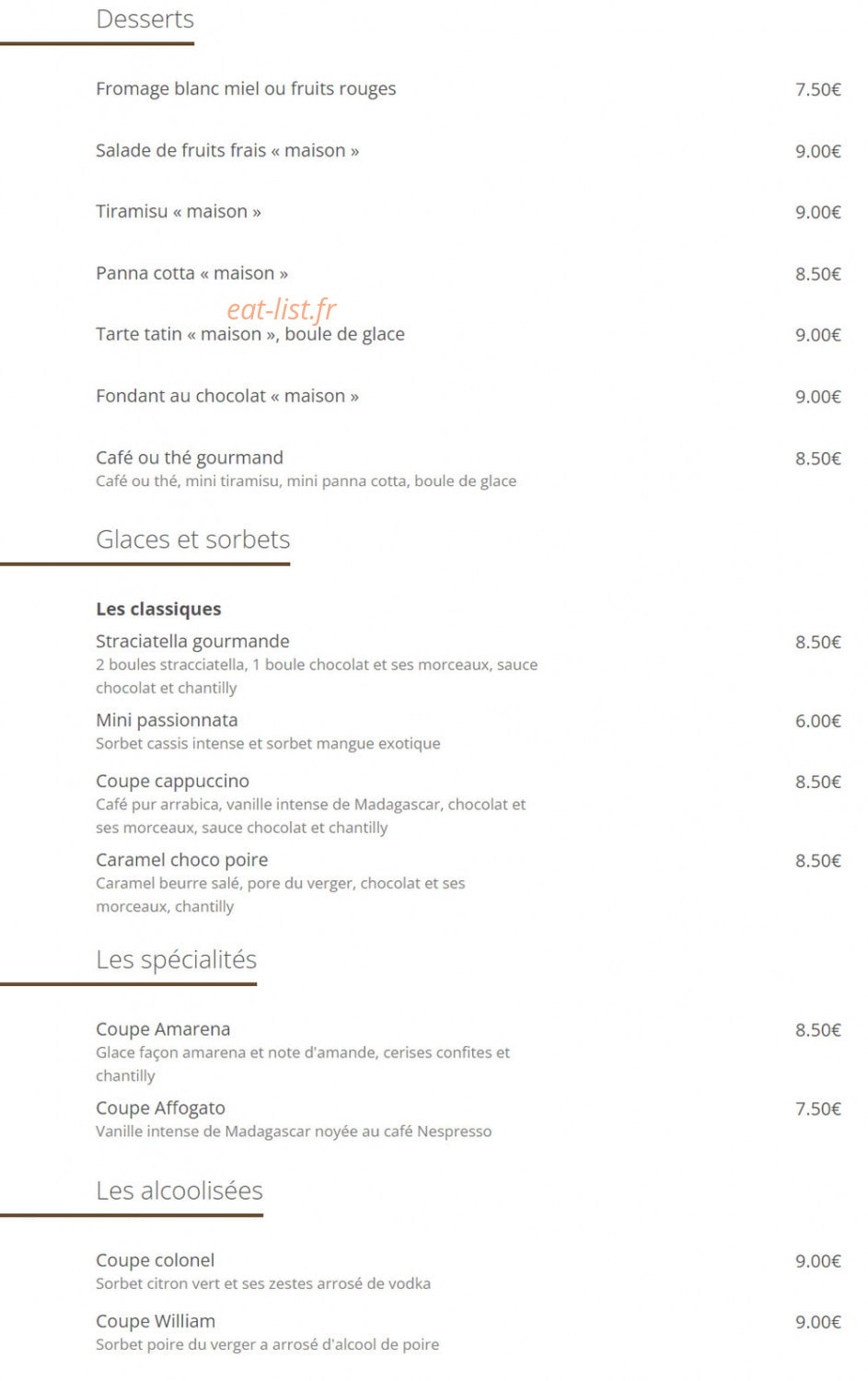 Le Carpaccio — carte page 4