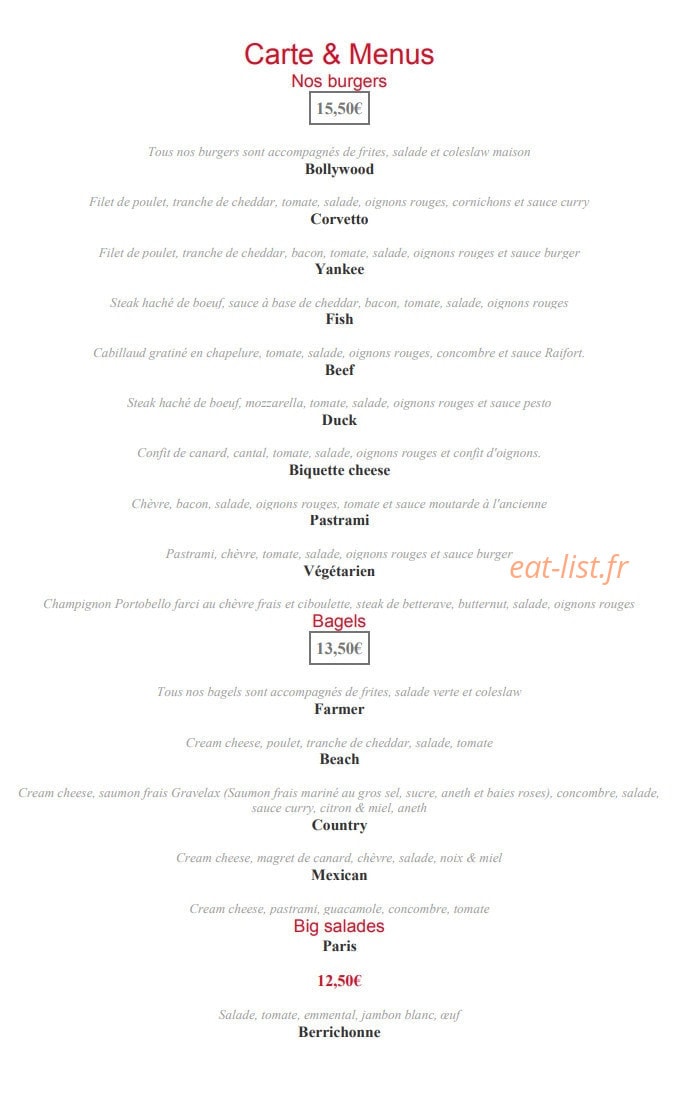 Le Corvetto — carte page 1